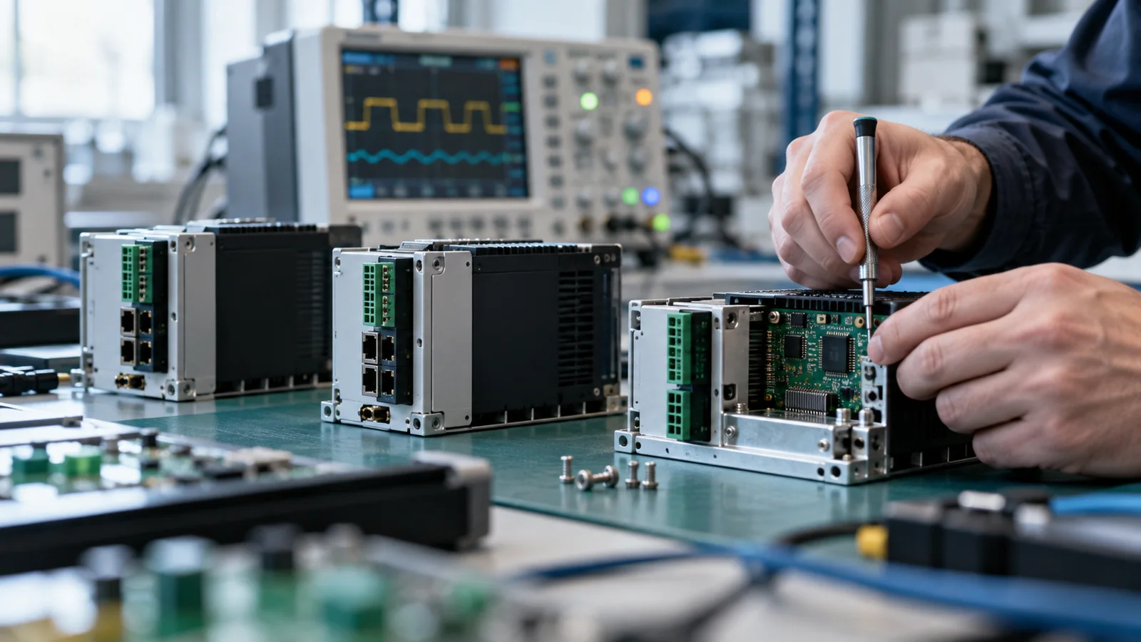 electronics inspection bench