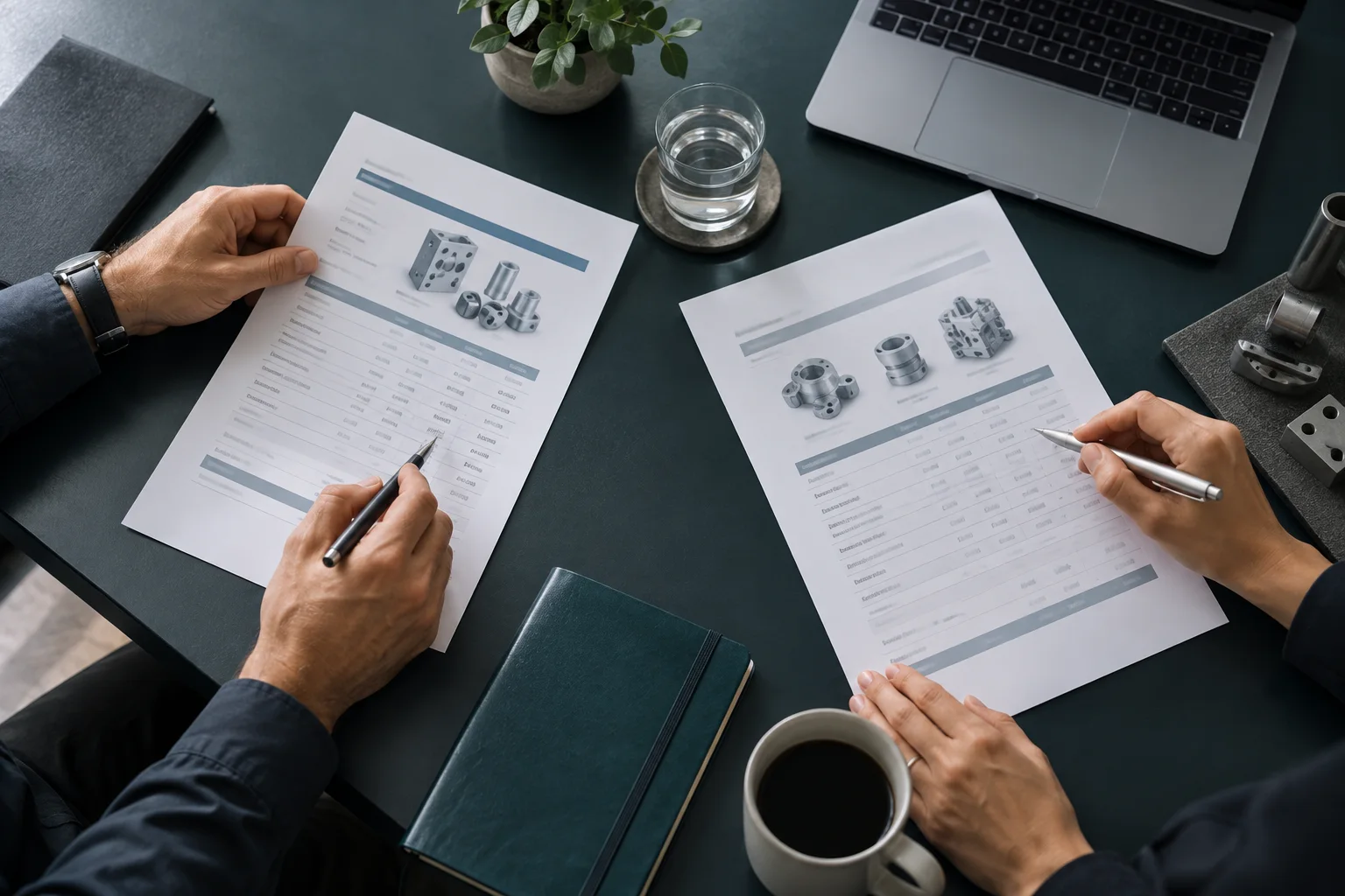 comparison of sourcing quotations